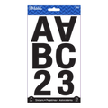 2" Black Color Alphabet &,Numbers Stickers