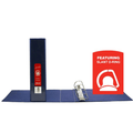 2 BLUE SLANT D RING BINDER
