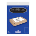 BAZIC 8.5" X 11" Full Sheet White Multipurpose Labels (10/Pk)