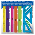 4-Piece Geometry Ruler Combination Sets with Center Wheel Compass