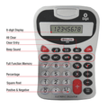 BAZIC 8-Digit Silver Desktop Calculator w/ Tone