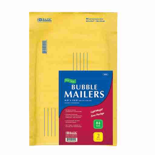 9.5" x 13.5" (#4) Self-Seal Bubble Mailers (2/Pack)