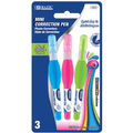 BAZIC 3 mL Metal Tip Mini Correction Pen (3PK)