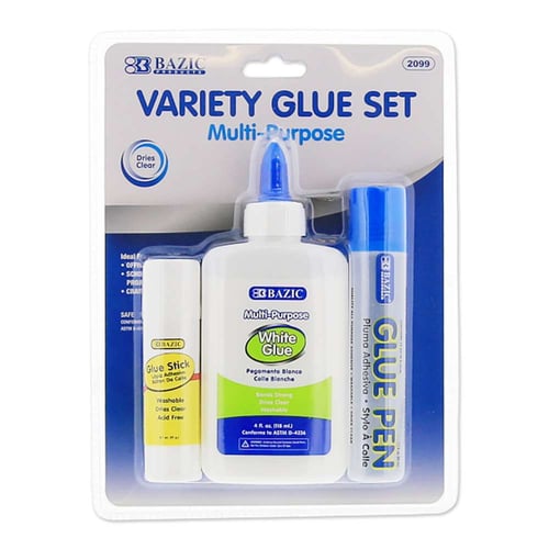 Bazic Assorted Glue Set 3 Pack