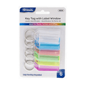 BAZIC Key Tags with Holder & Label Window
