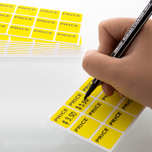YELLOW PRICE MARK LABEL