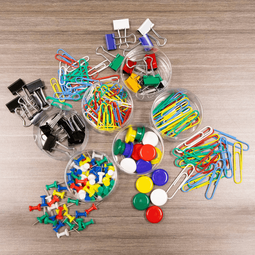 Push Pin, Paper Clip, Binder Clip,,Magnetic Button Combo Sets