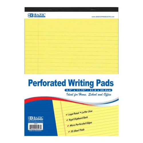 Writing Pad, 8.5 x 11in CANARY