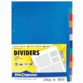 Index Dividers 1-12 Tabs A4 Size