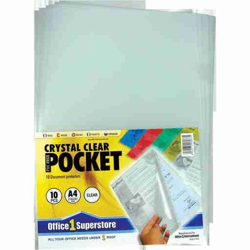 O1S pockets A4 10 pcs CLEAR