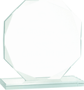 6" OCTAGON JADE GLASS AWRD