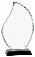 FC11 8 1/2 inch Flame Facet Glass on Black Base
