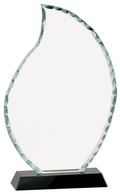 FC12 - 9 1/2 inch Flame Facet Glass on Black Base