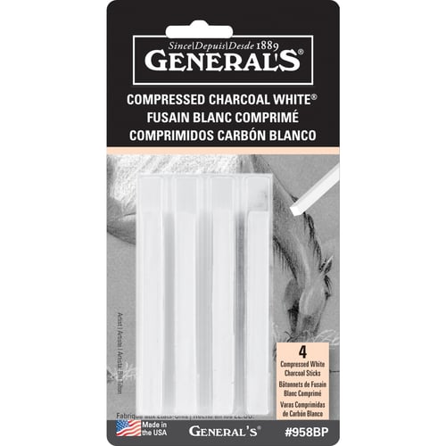 General's Compressed Charcoal Sticks 4/Pkg