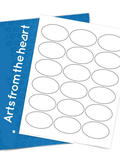 White Oval Labels -2.5" x 1.38" 21 SHT Laser Only 5PCS