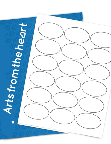 White Oval Labels -2.5" x 1.38" 21 SHT Laser Only 5PCS