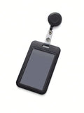 1pc Simple Solid Color Lanyard Id Card