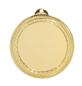 GOLD 2‚Äù HLD BRITE LAZER MEDAL LASERABLE BLACK BACK