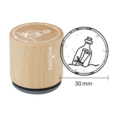 Woodies stamp Message in a bottle
