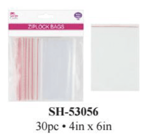 ZIP LOCK POLYBAGS 4"X6" 30PCS/PK