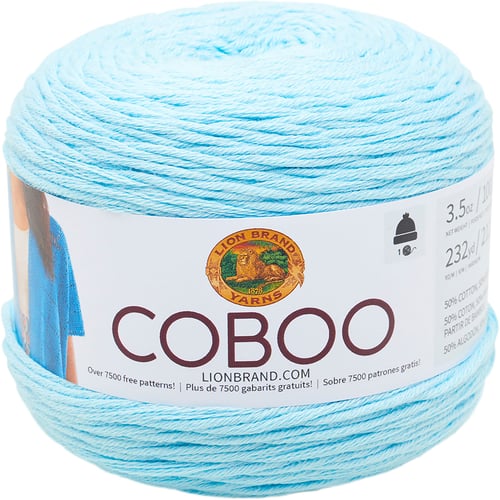 Lion Brand Coboo Yarn-Ice Blue