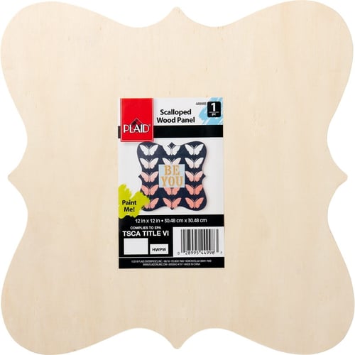 SCALLOPED PANEL PLYWOOD 12X12