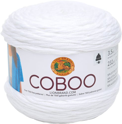 Lion Brand Coboo Yarn-White