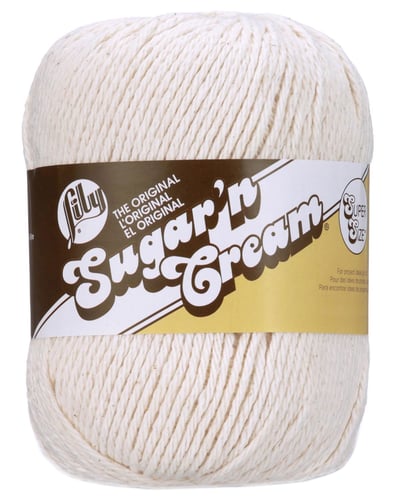 Lily Sugar'n Cream Yarn - Solids Super Size-Ecru