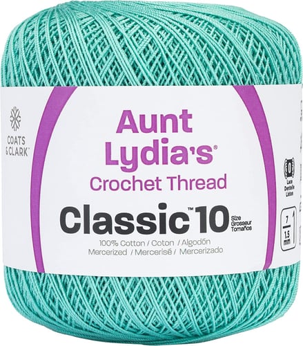 Aunt Lydia's Classic Crochet Thread Size 10 - Aqua