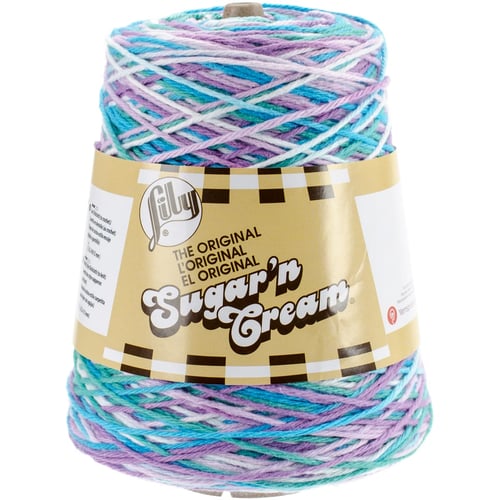 Lily Sugar'n Cream Yarn - Cones-Beach Ball Blue
