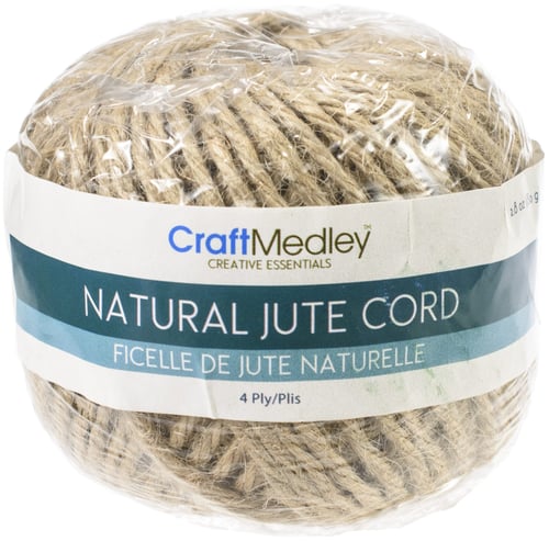 Craft Medley Jute Cord 4ply 80g-Natural