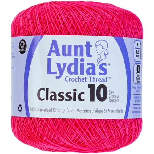 HOT PINK  -AUNT LYDIA CRO COTTN