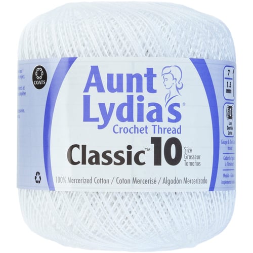 WHITE     -AUNT LYDIA CRO COTTN