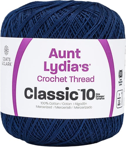 NAVY      -AUNT LYDIA CRO COTTN