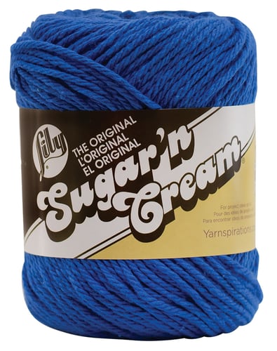 Lily Sugar'n Cream Yarn, DAZZLE BLU