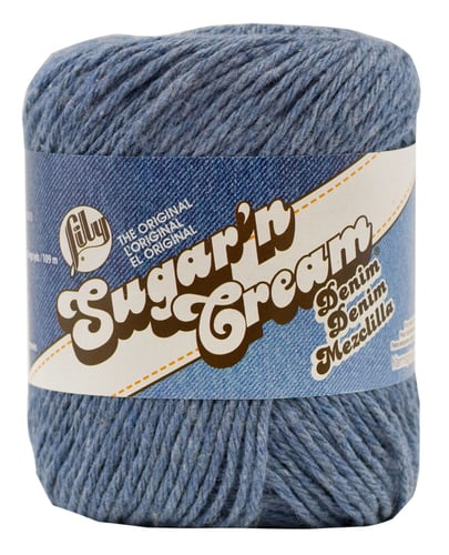 Lily Sugar n Cream Yarn, Blue Jeans