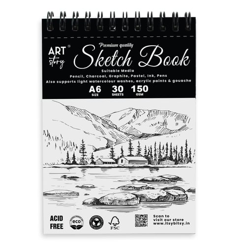 Little Birdie Premium Quality Sketch Book 30 Sheets-A6
