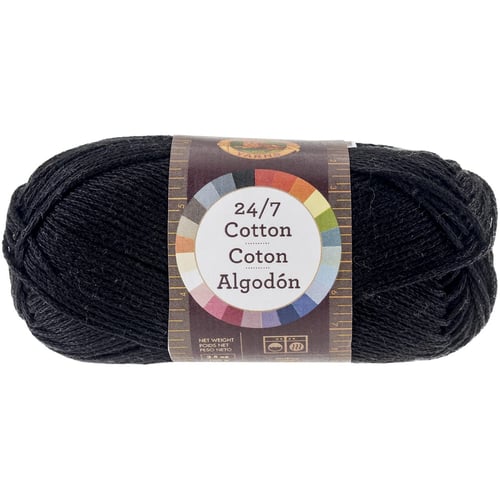 Lion Brand 24/7 Cotton Yarn BLACK