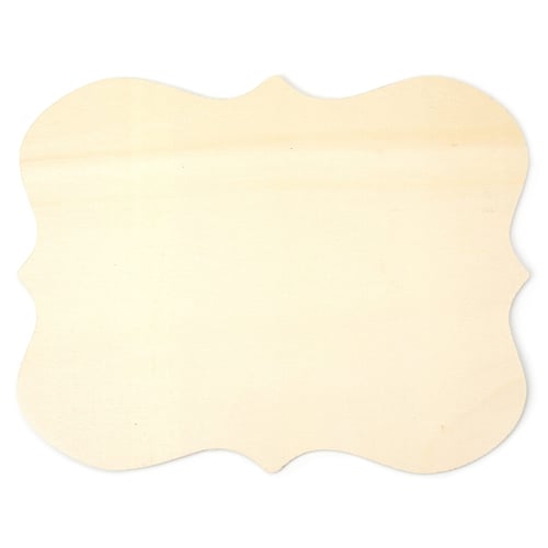 CousinDIY Unfinished Wood Shape-Scroll Edge Rectangle