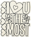 CousinDIY MDF Shape-I Heart You Most