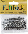 CousinDIY Acrylic Alphabet Beads 95/Pkg-Silver