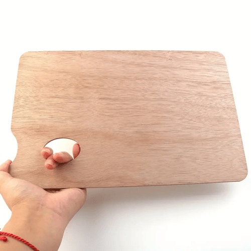 Motarro Wooden Rectangle Paint Palette with Thumb Hole - 7.87x11.81inch