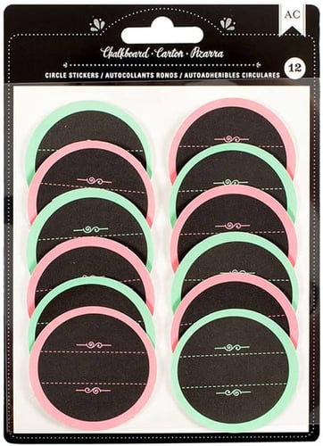 AC Chlk Jar Lid Labels 12 PC