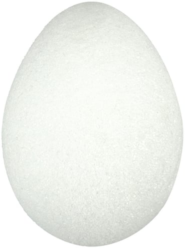 WHITE     -STYRO EGG 3.12"X2.25
