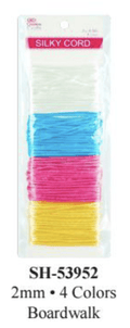 SILKY CORDS 2MM 5YDSx4COLORS (BOARDWALK)
