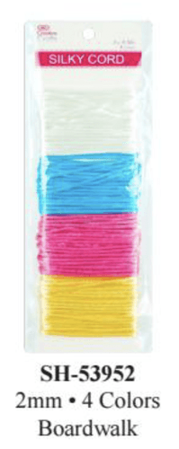 SILKY CORDS 2MM 5YDSx4COLORS (BOARDWALK)