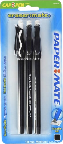 PM ERASERMATE BLK 3PK