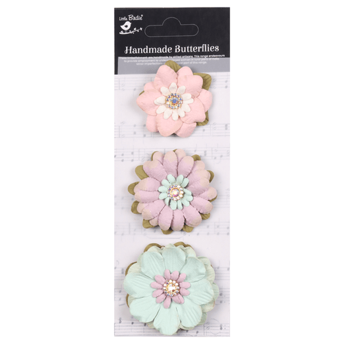 Little Birdie Jeremy Paper Flowers 3/Pkg Fairy Garden
