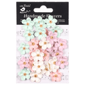 Little Birdie Beaded Blooms Paper Flowers 30/Pkg Fairy Garden