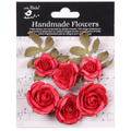 Little Birdie Foina Paper Flowers 8/Pkg Cardinal Red